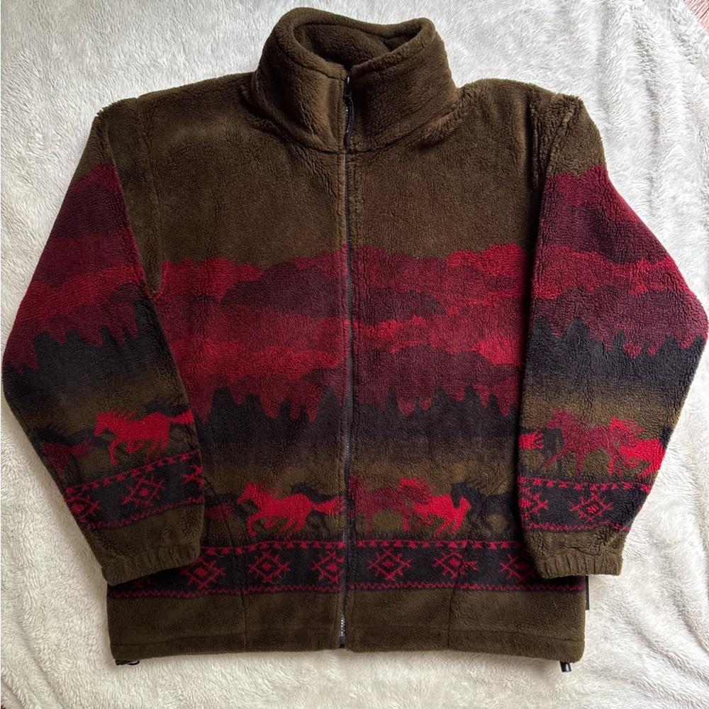 Vintage 90s coastlines horse fleece